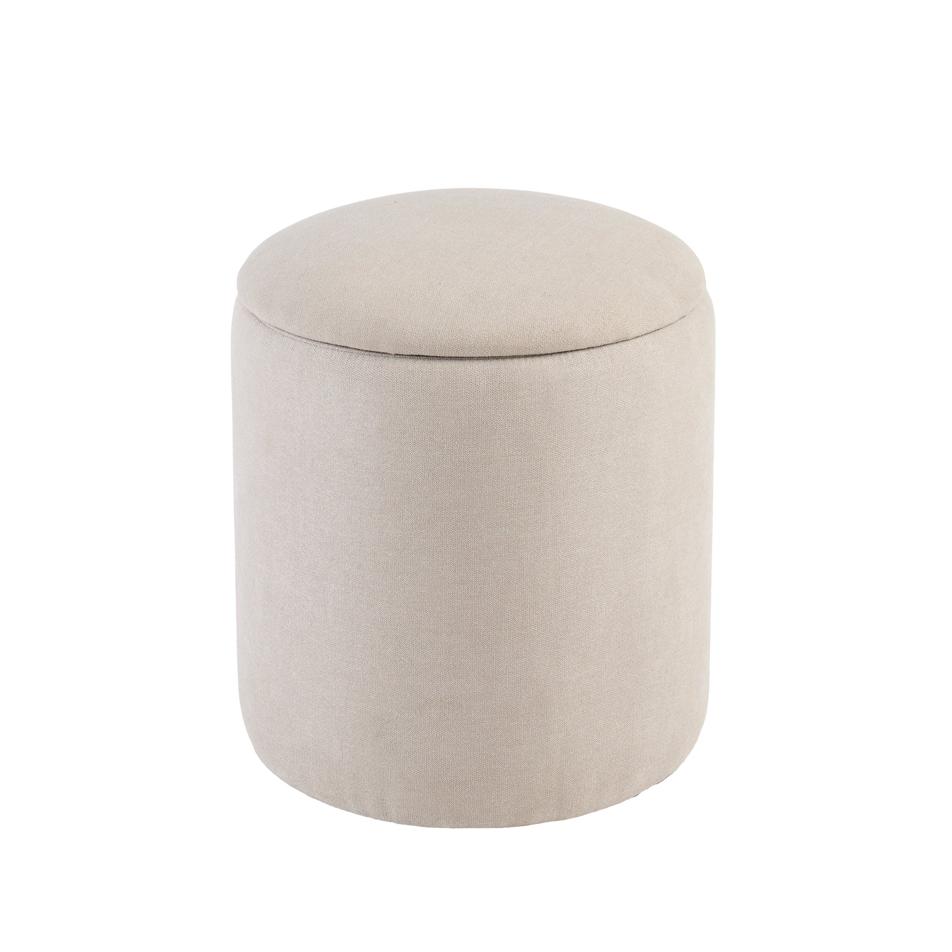 Abigail Storage Pouffe/Footstool - Soft Beige - Laura James