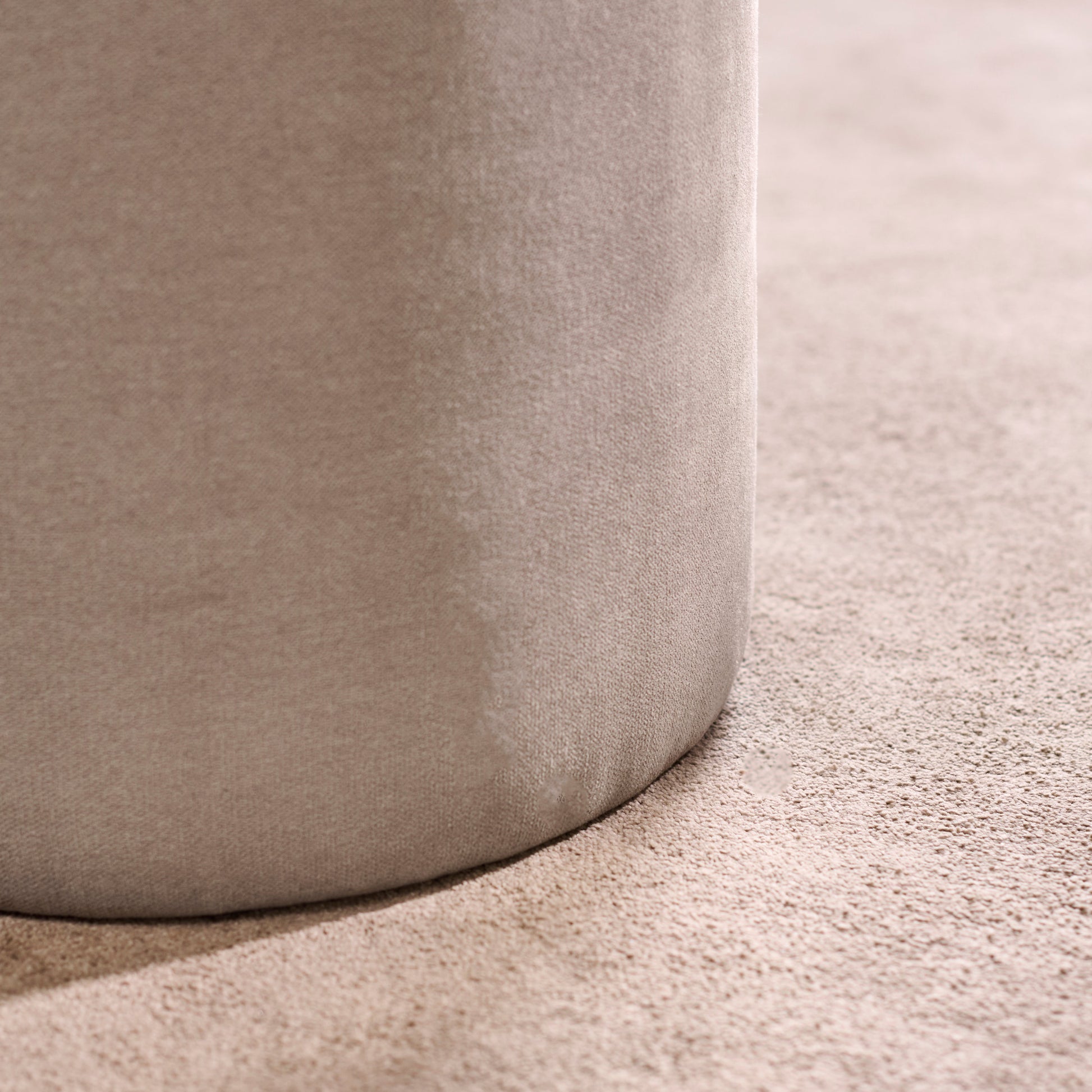 Abigail Storage Pouffe/Footstool - Soft Beige - Laura James