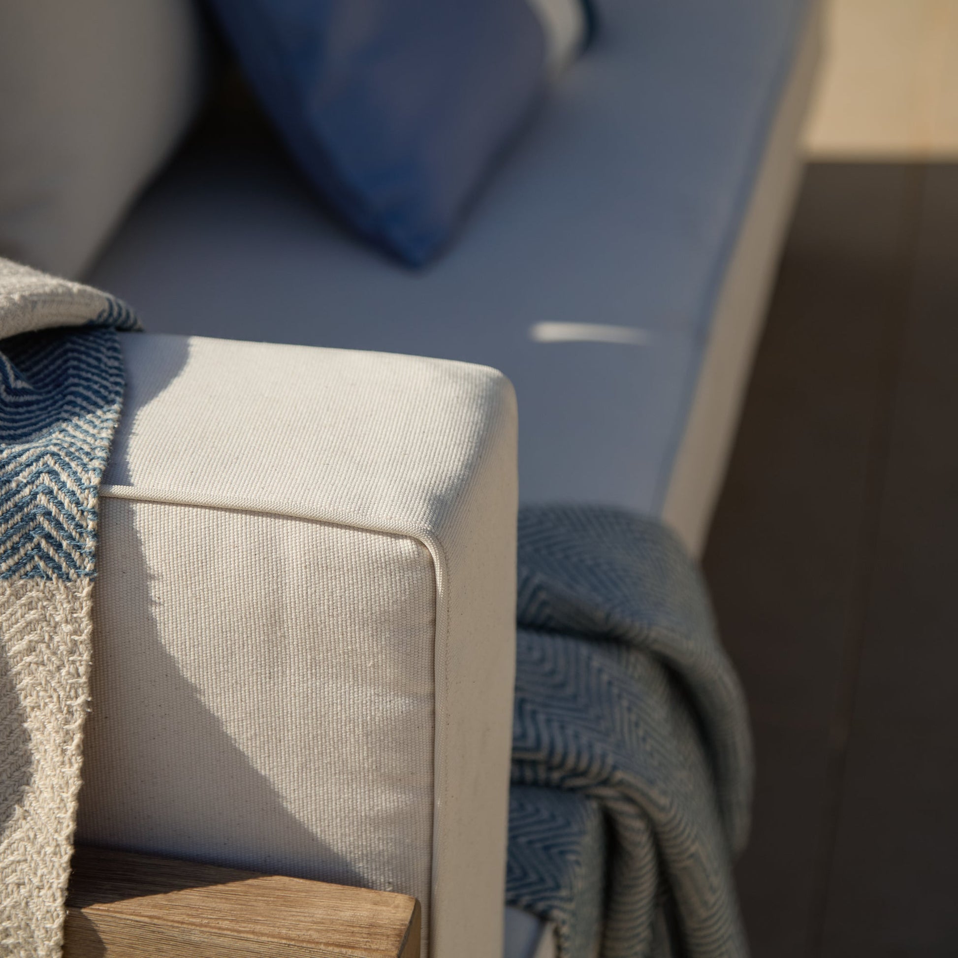 Akira 6 Seater Wooden Sofa Set with Coffee Table - Laura James