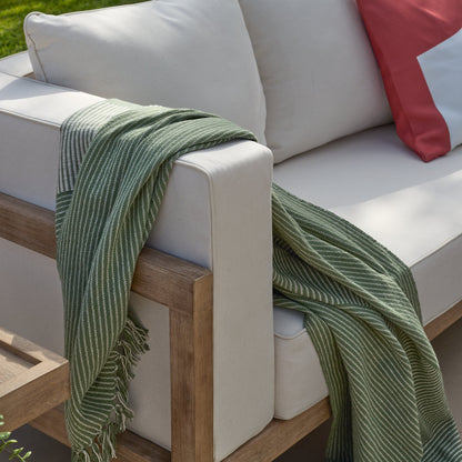 Akira 5 Seater Wooden Garden Sofa Set with 2 Akira Side Tables - Laura James