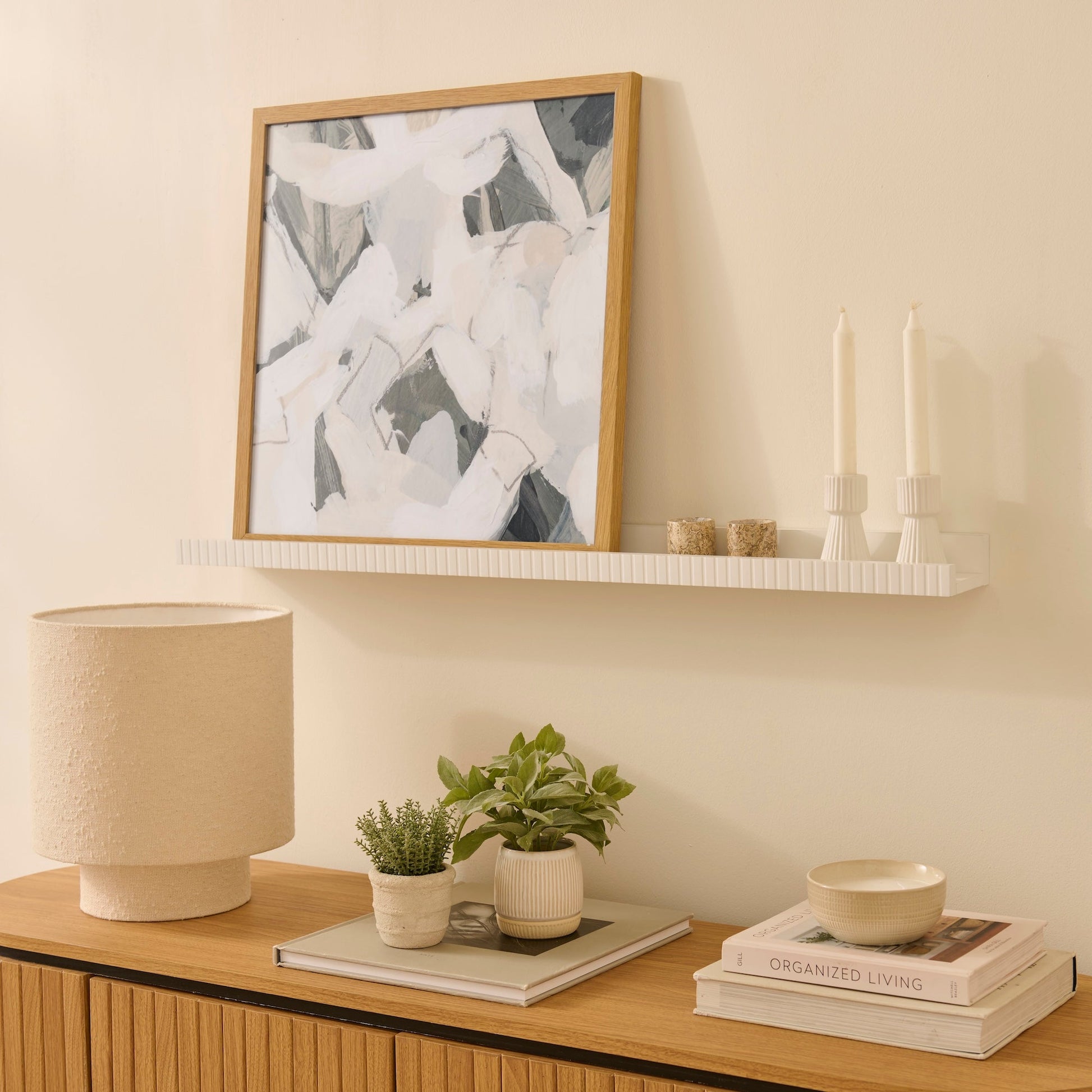 Alba 100cm Picture Ledge - White - Laura James