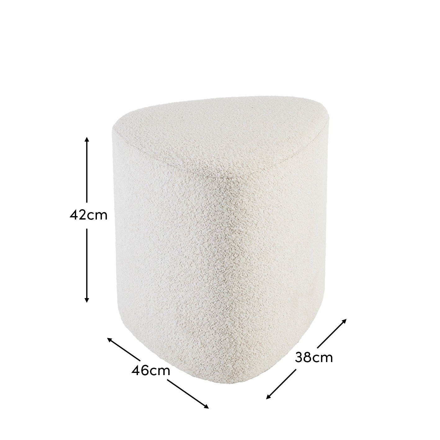 Alder Footstool - Oat Boucle - Laura James