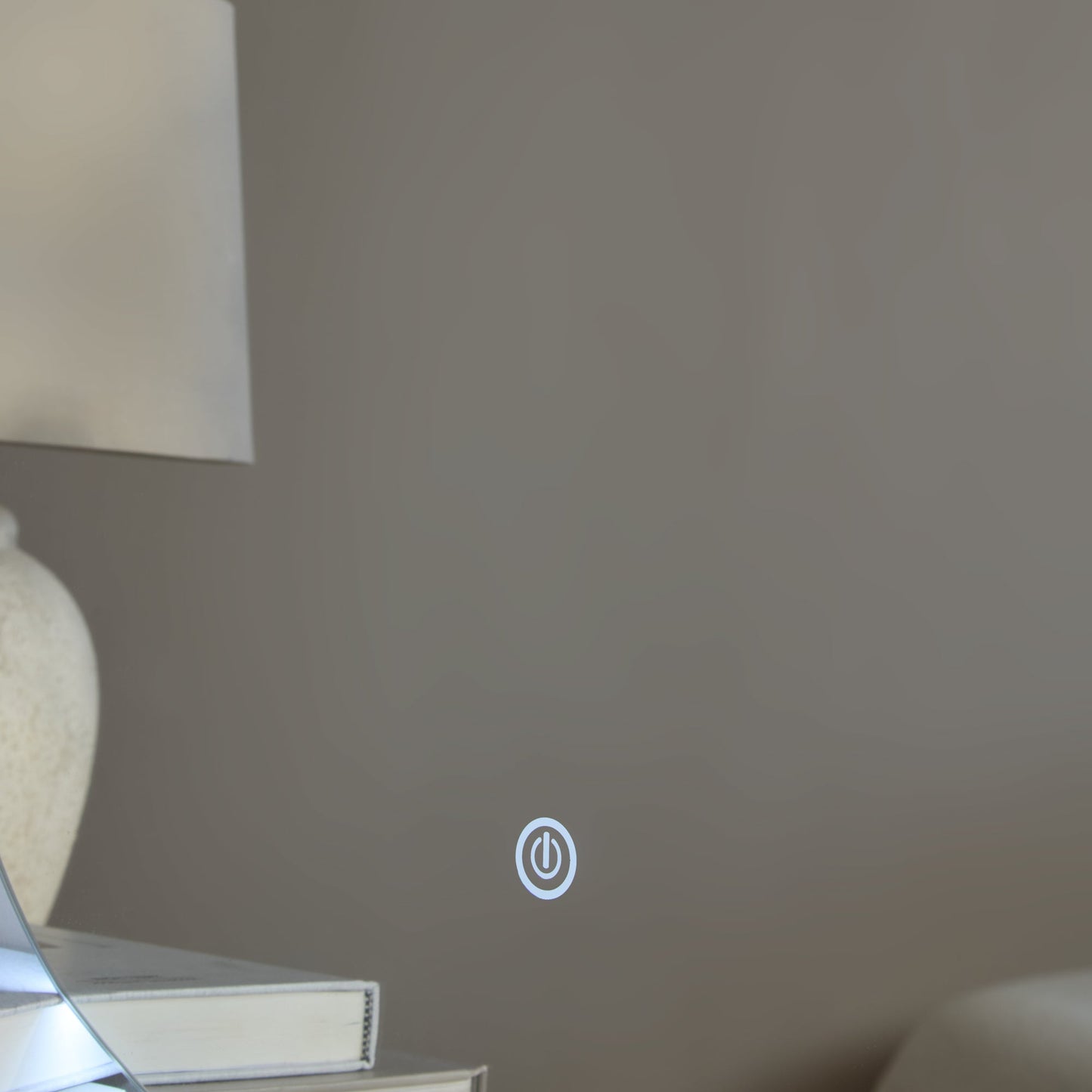 Alder 86x52cm Glass LED Pebble Mirror - Frameless