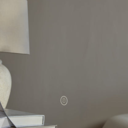 Alder 86x52cm Glass LED Pebble Mirror - Frameless