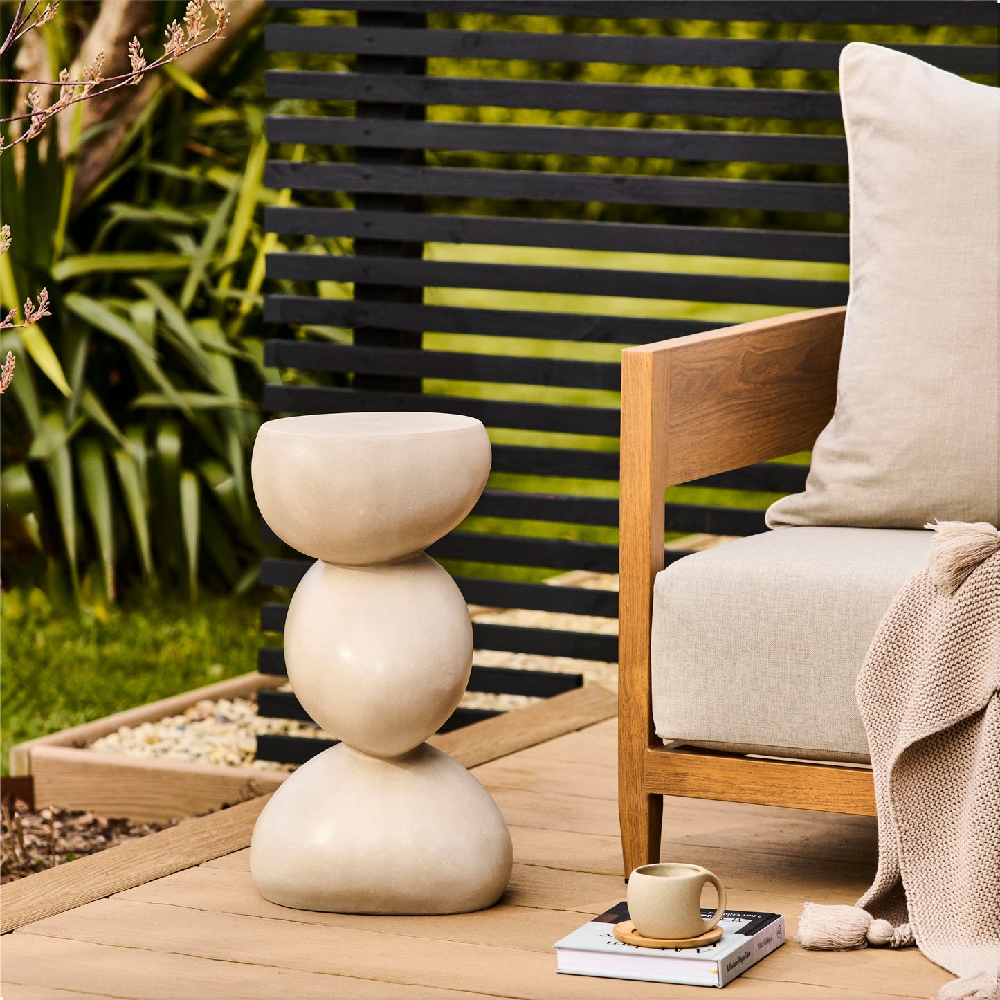 Alder Concrete Garden Coffee Table - Sand