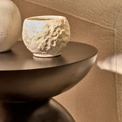 Alder Concrete Round Side Table - Jet Black - Laura James