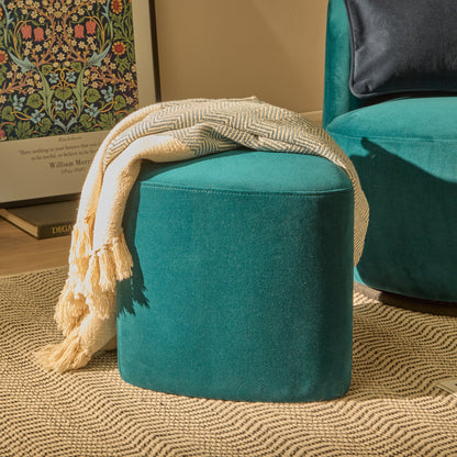 Alder Footstool - Deep Teal - Laura James