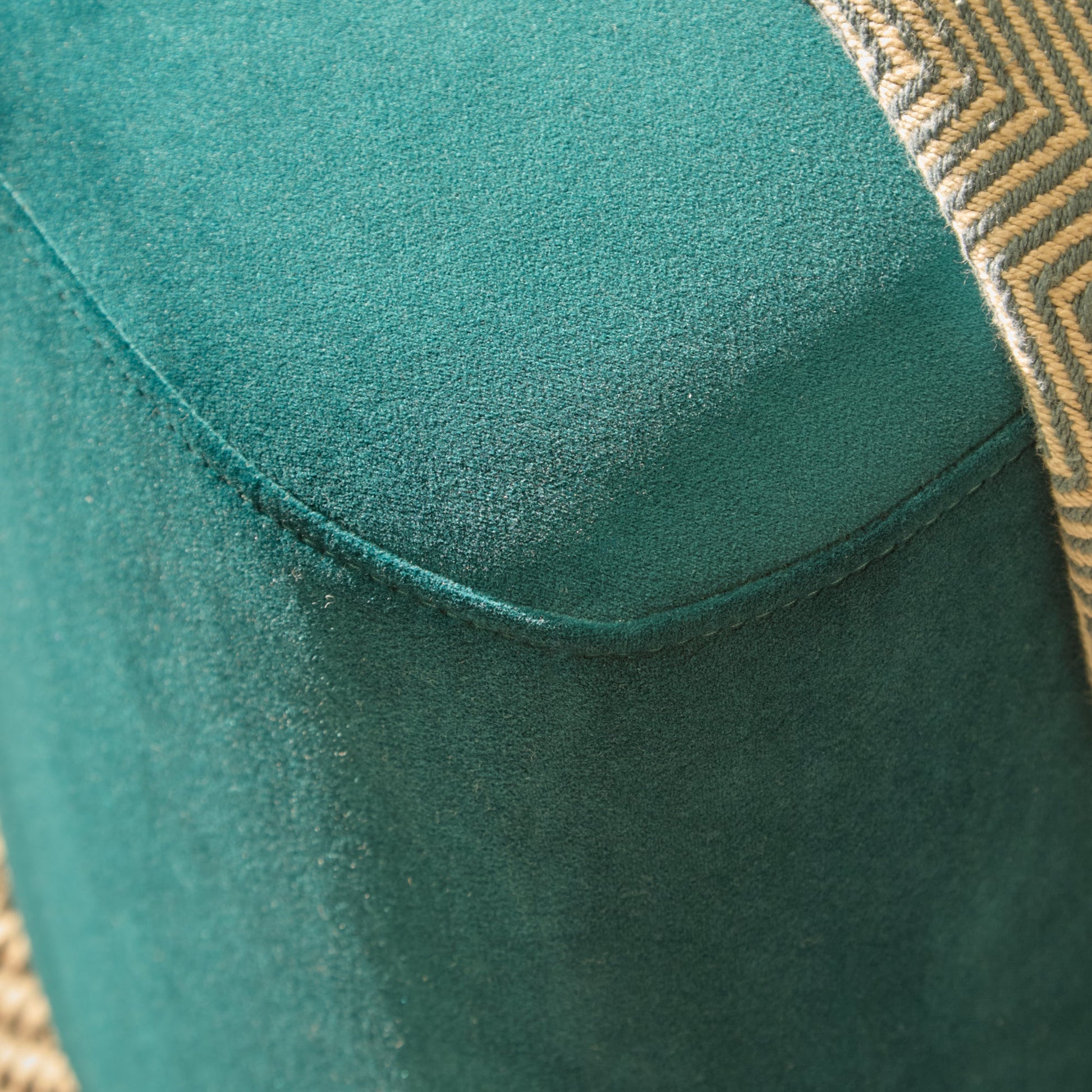 Alder Footstool - Deep Teal - Laura James