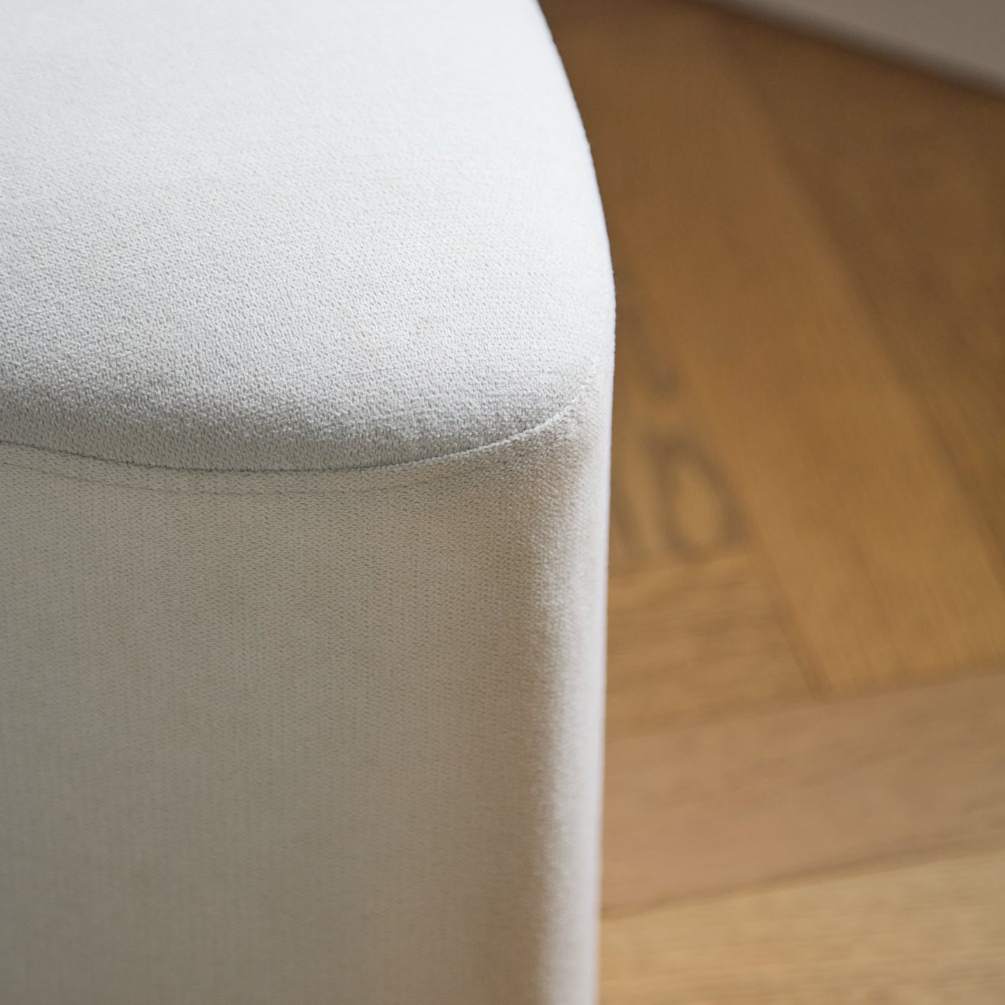 Alder Footstool - Ivory - Laura James