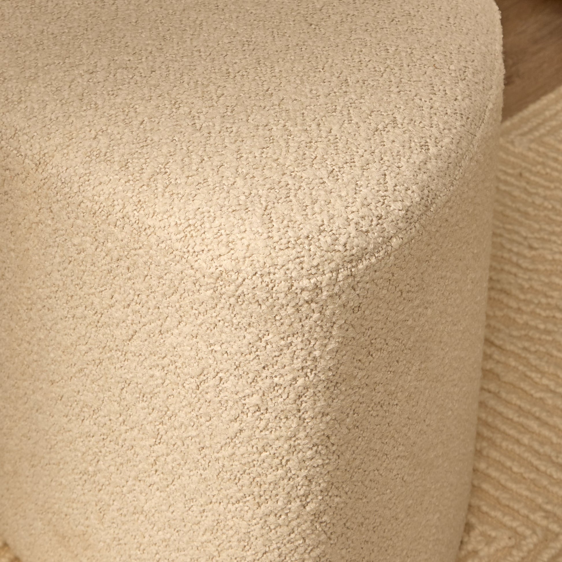 Alder Footstool - Oat Boucle - Laura James