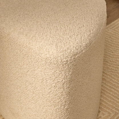 Alder Footstool - Oat Boucle - Laura James