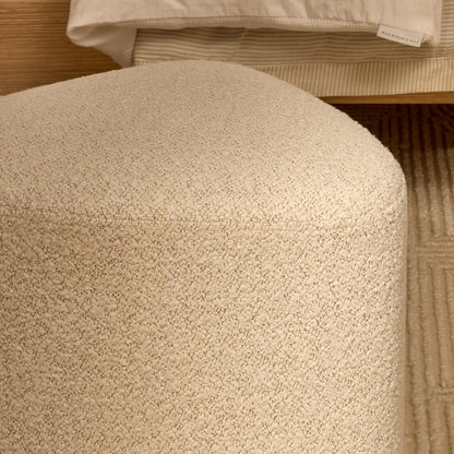 Alder Footstool - Oat Boucle - Laura James