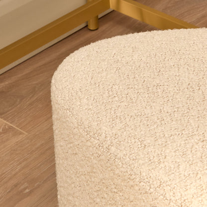Alder Footstool - Oat Boucle - Laura James