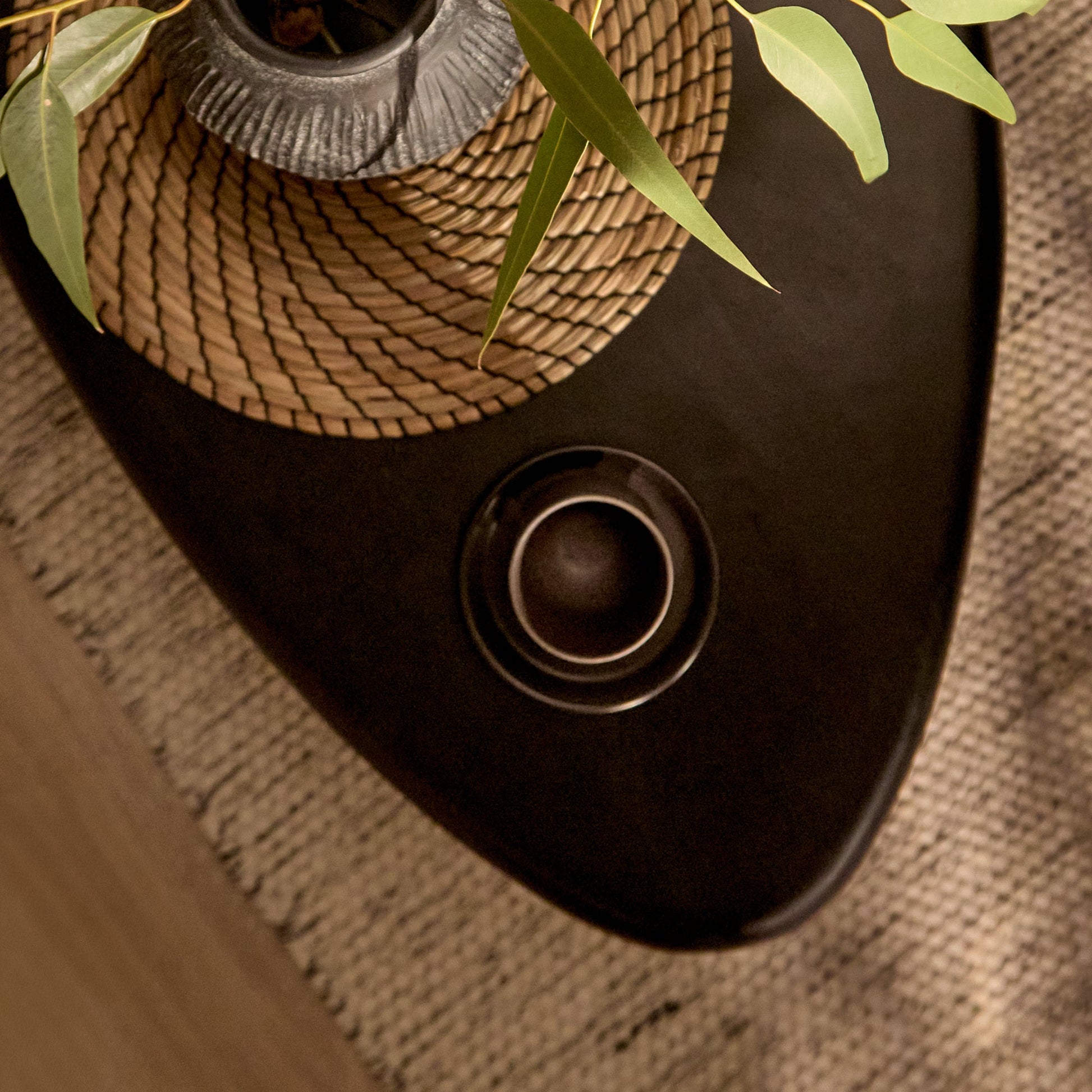 Alder Mango Wood Coffee Table - Jet Black - Laura James