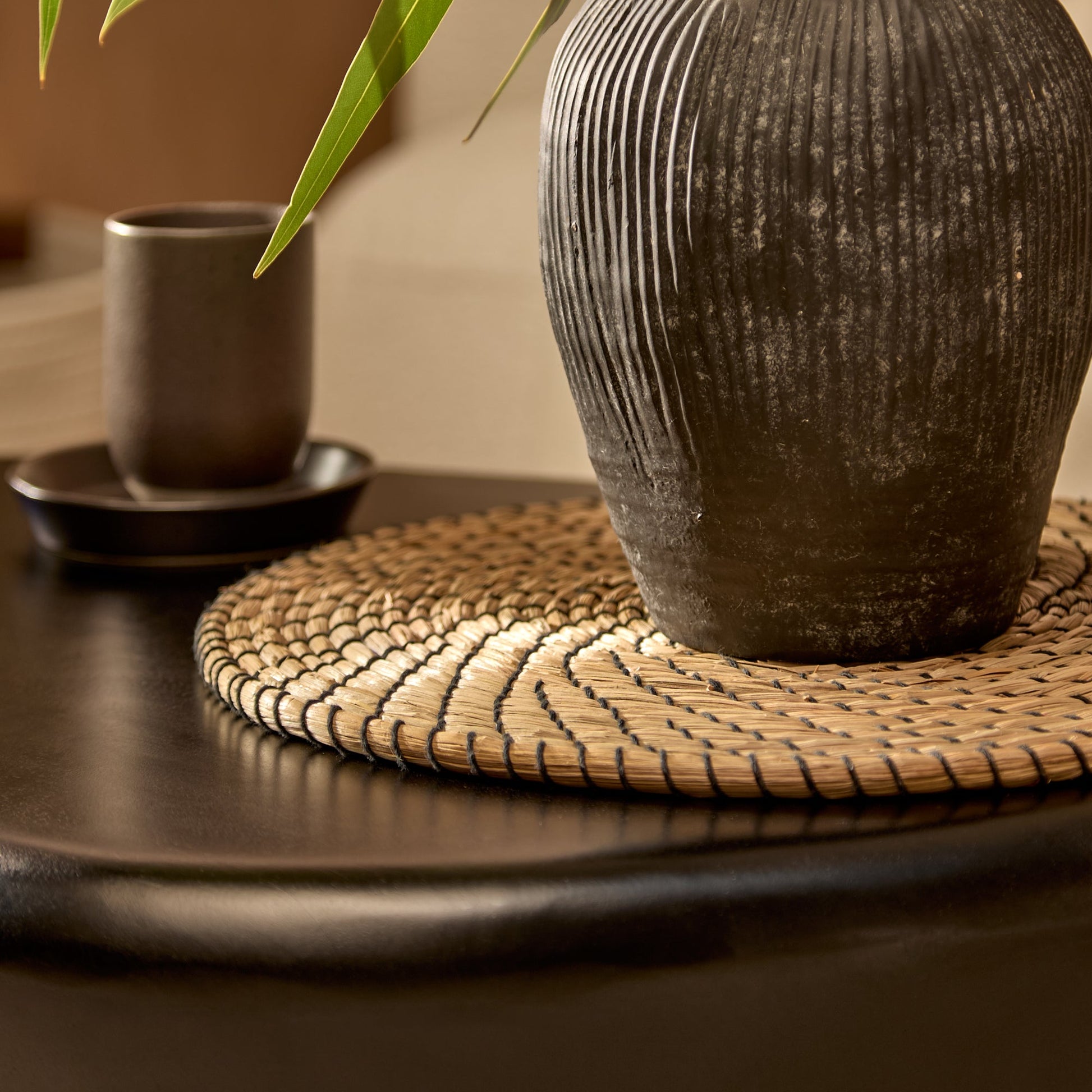 Alder Mango Wood Coffee Table - Jet Black - Laura James