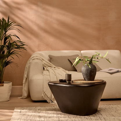 Alder Mango Wood Coffee Table - Jet Black - Laura James