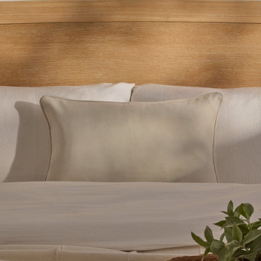 Alford 35x55cm Piped Edge Scatter Cushion Cover - Ivory - Laura James