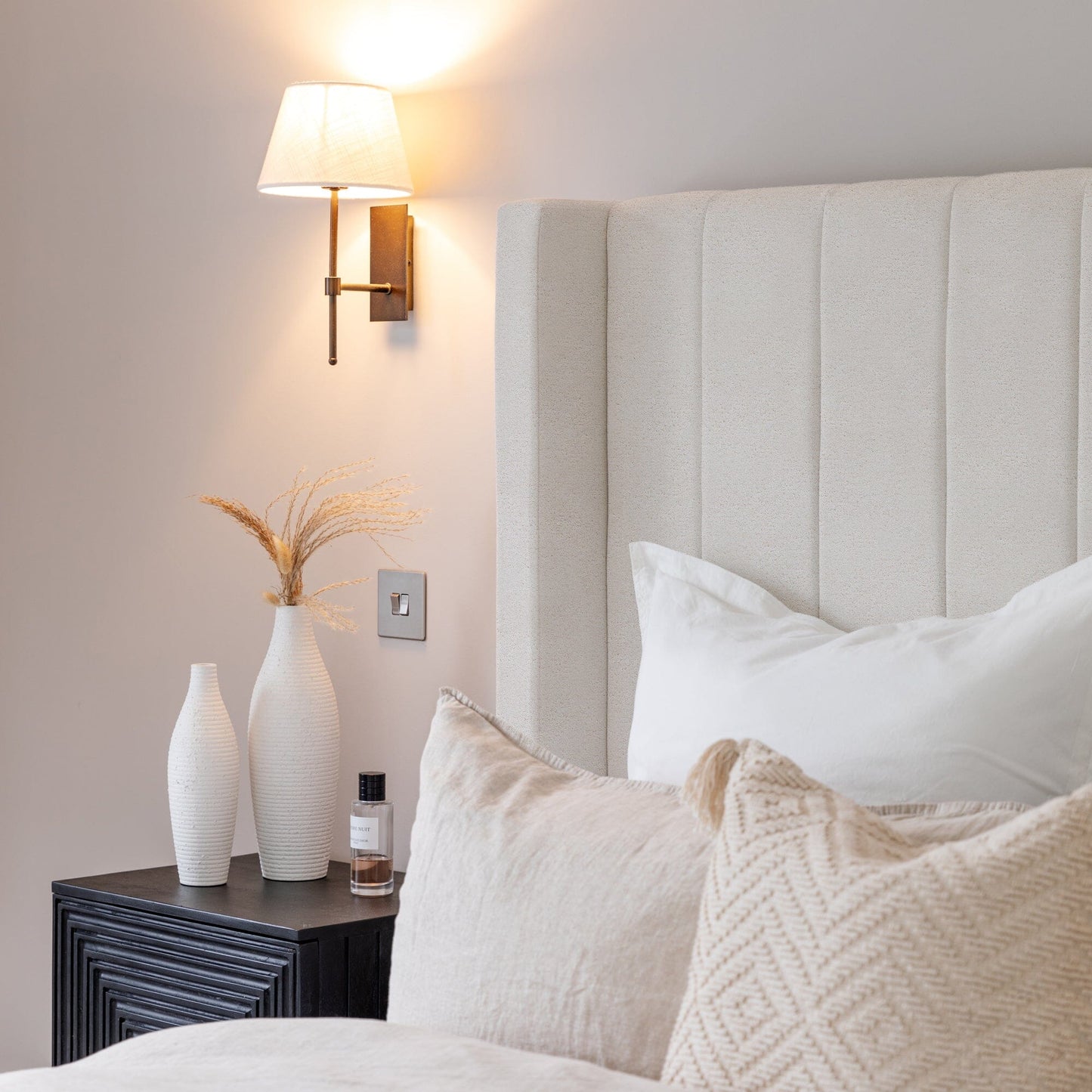 Alice Double Ottoman Bed - Ecru Recycled Boucle - Laura James