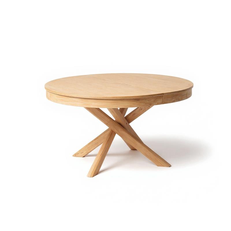 Amelia Whitewash Oval Extending Dining Table Set - 4 Seater - Nolan Fawn Linen Dining Chairs - Whitewash Oak Legs - Laura James