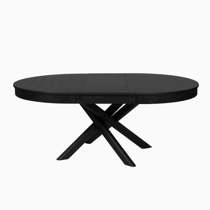Amelia Black Oak Extendable Dining Table - Laura James