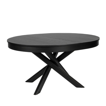 Amelia Black Oak Extendable Dining Table - Laura James