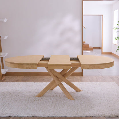 Amelia Pale Oak Extendable Dining Table - Laura James