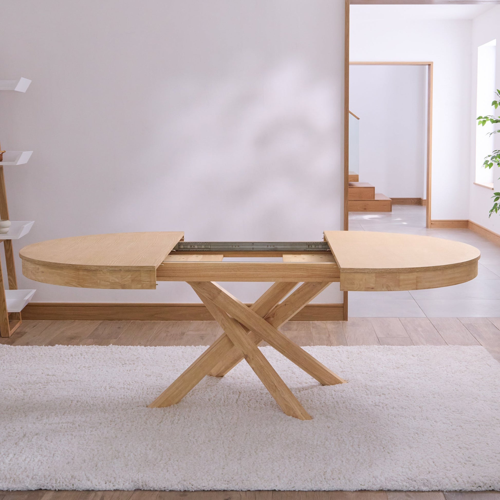Amelia Pale Oak Extendable Dining Table - Laura James