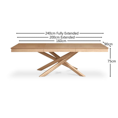 Amelia Pale Oak Extendable Dining Table - Laura James

