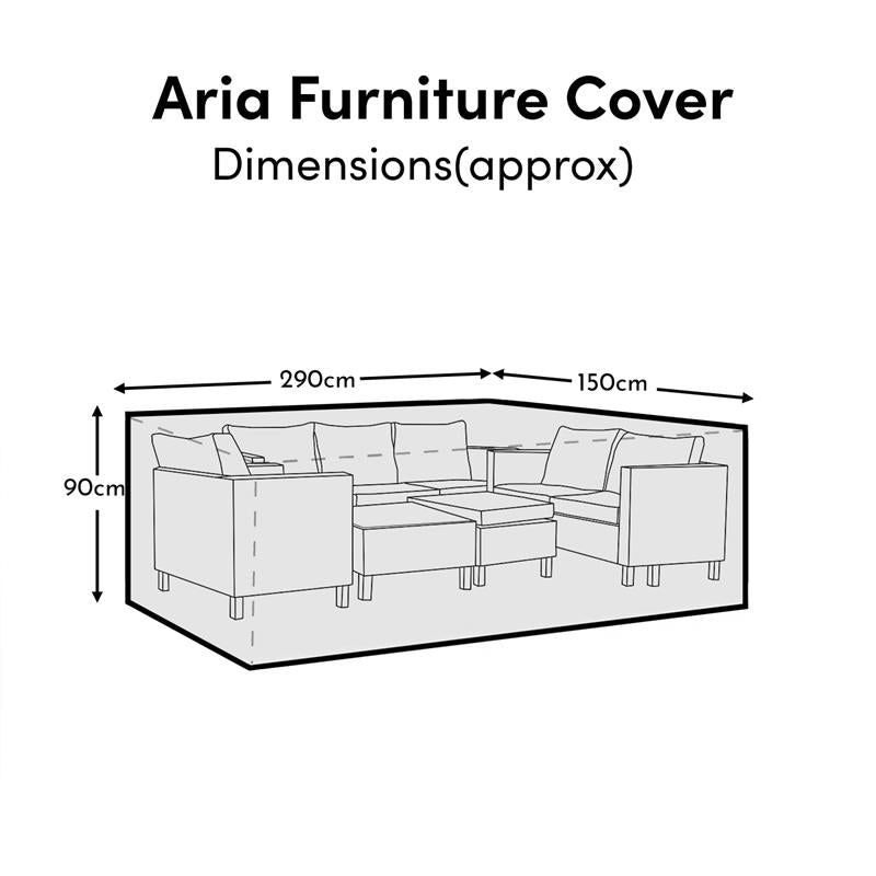 Aria 3-Seater & 2-Seater and Armchair Set Raincover - 290x150x90cm