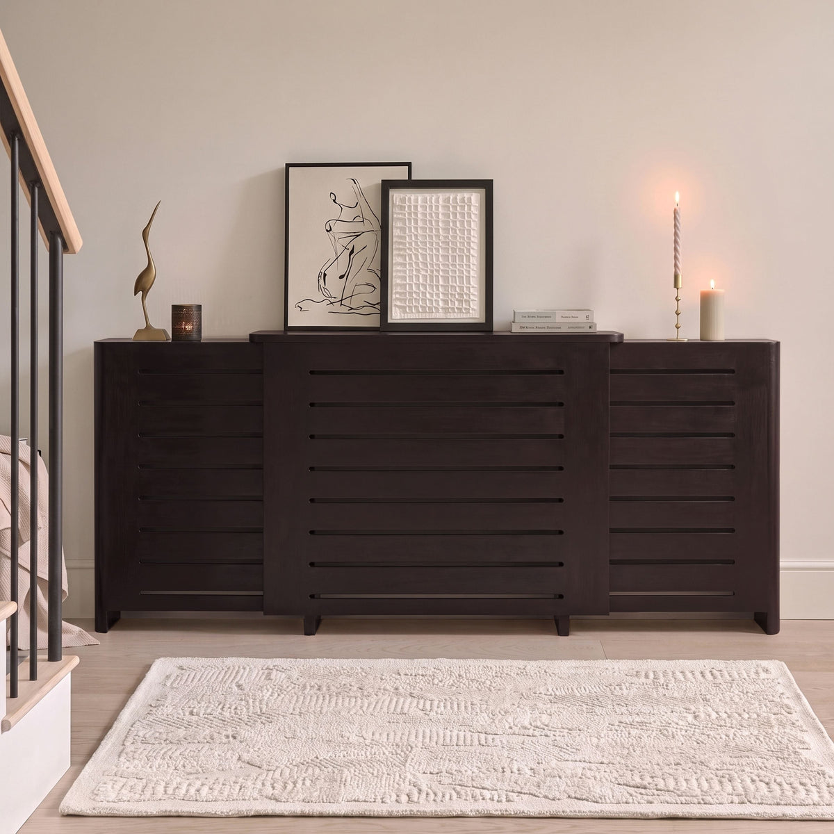 Asha Adjustable Radiator Cover - Coffee Brown - Laura James 