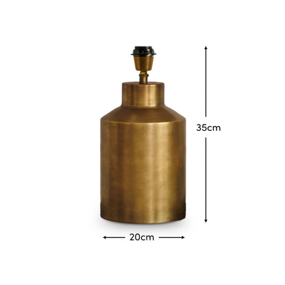 Ashbrook 32cm Table Lamp Base - Heirloom Brass