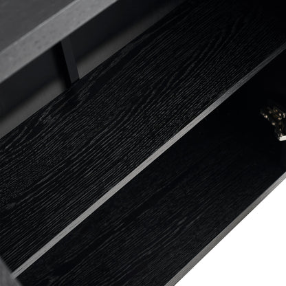 Astrid 2 Door Small Sideboard - Black Oak - Laura James