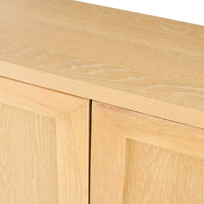 Astrid 2 Door Small Sideboard - Whitewash Oak - Laura James
