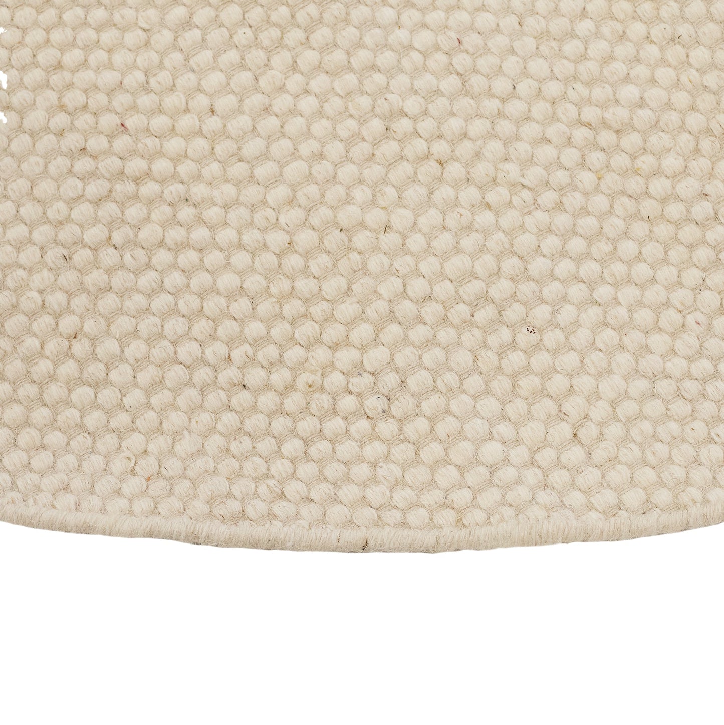 Atcham Clay/Natural Round Rug Wool with Cotton  - 150cm - Laura James