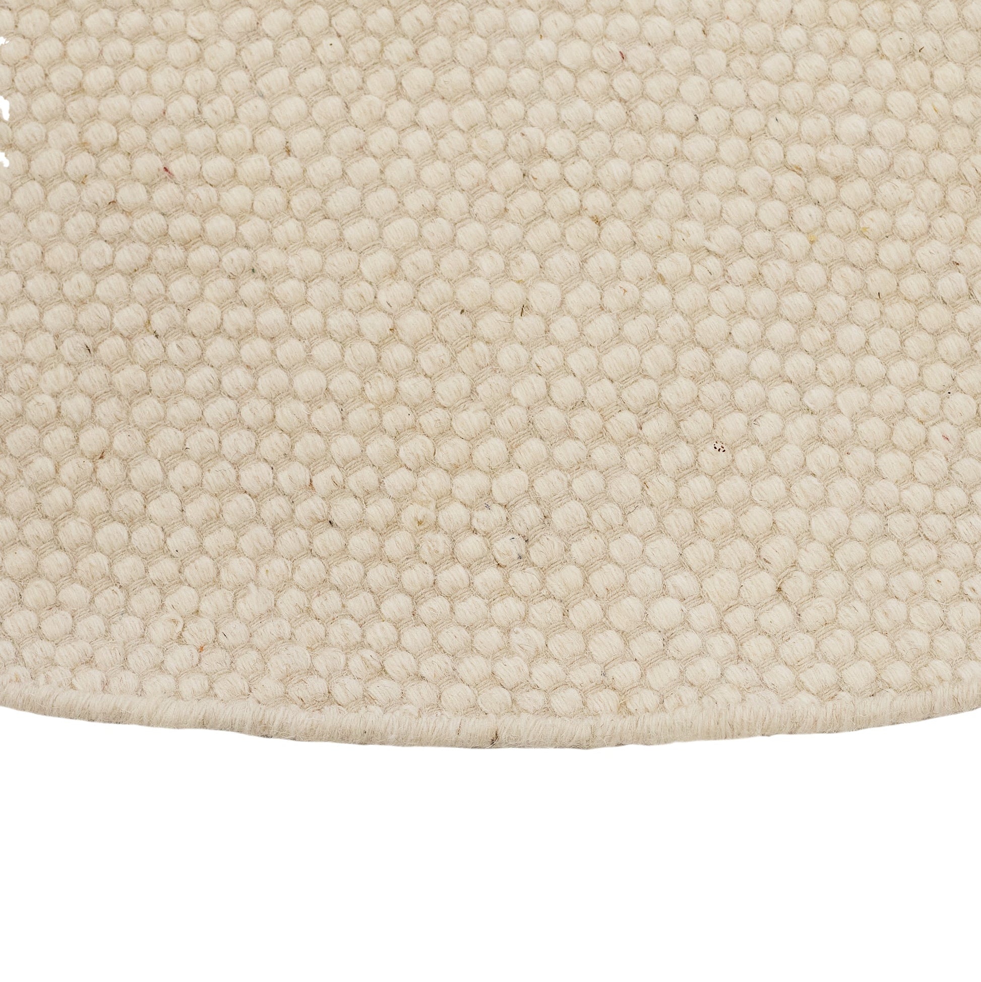 Atcham Clay/Natural Round Rug Wool with Cotton  - 150cm - Laura James