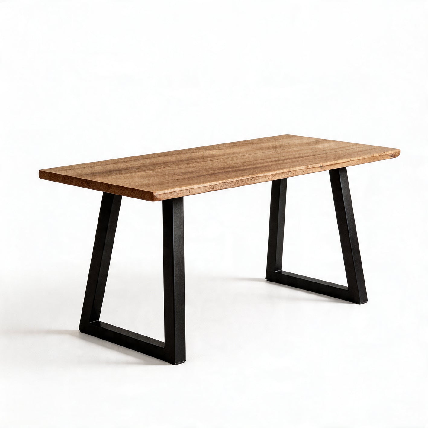 Atlas 160cm Chalked Mango Wood Dining Table Set - 6 Seater - Dolly Dining Chairs - Mink Taupe with Black Legs - Laura James