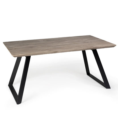 Atlas Wood Effect Dining Table with Black Legs