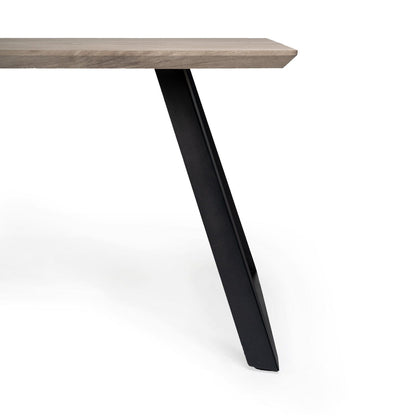 Atlas Wood Effect Dining Table with Black Legs