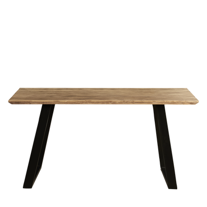 Atlas Chalked Mango Wood Dining Table Set -  6 Seater - Maeve Clay Dining Chairs - Black Oak Legs