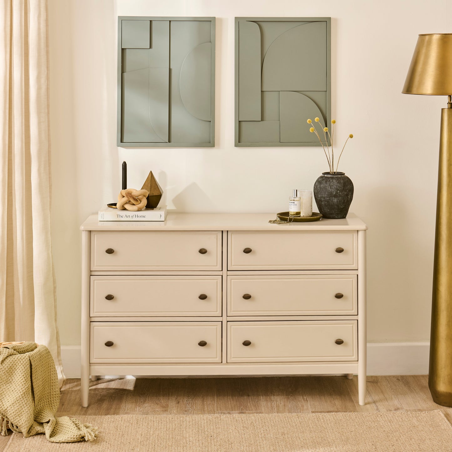 Aubrey 6 Drawer Chest of Drawers - Driftwood - Laura James