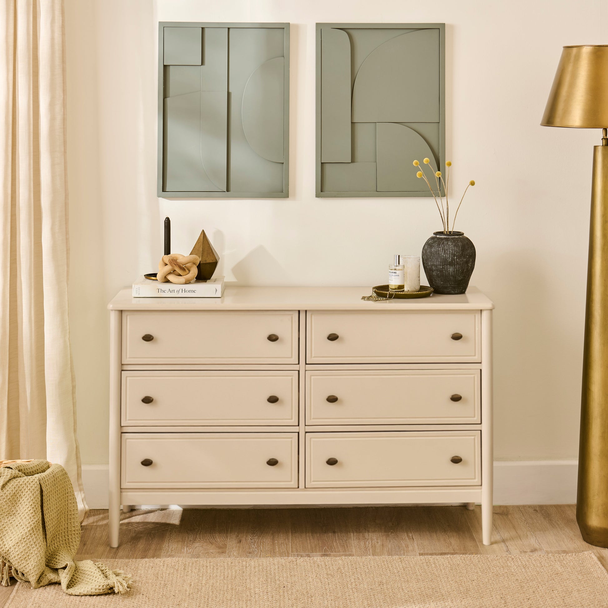 Aubrey 6 Drawer Chest of Drawers - Driftwood - Laura James