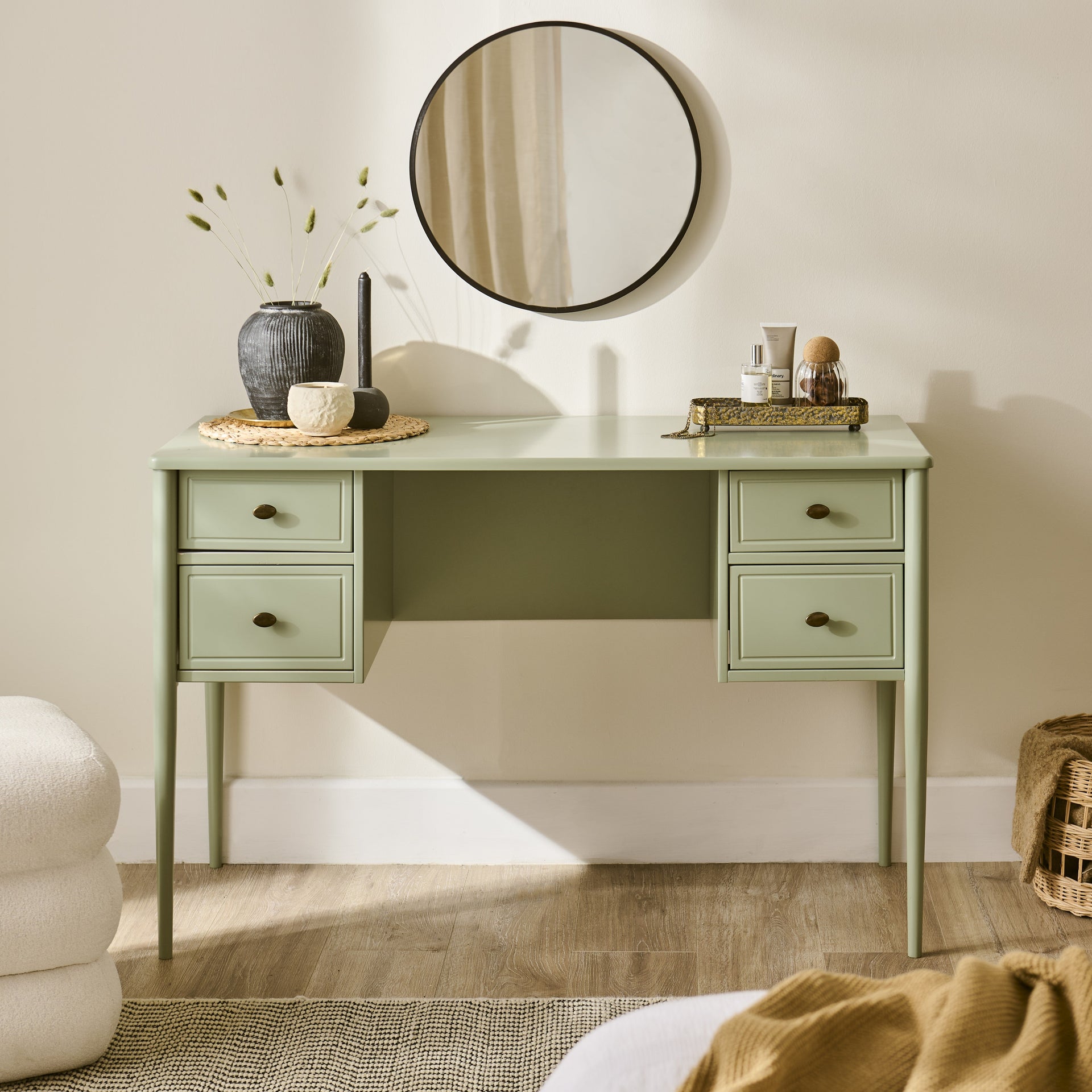 Aubrey Pistachio Green Dressing Table with Drawers Laura James Ireland Aubrey Pistachio Green Dressing Table with Drawers Laura James Ireland