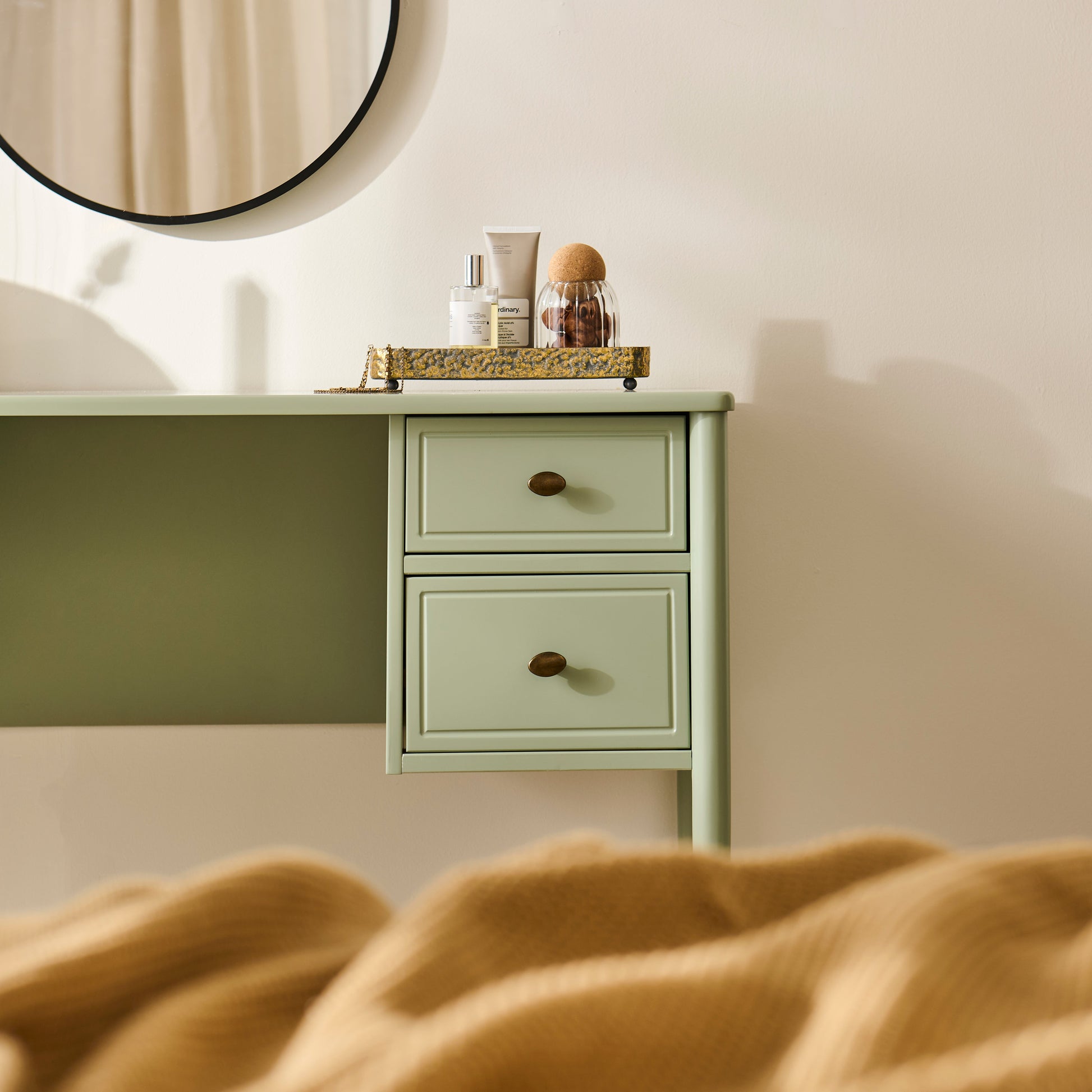 Aubrey Pistachio Green Dressing Table with Drawers Laura James Ireland Aubrey Pistachio Green Dressing Table with Drawers Laura James Ireland