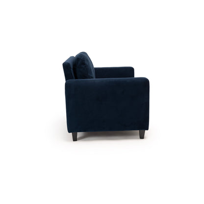 Ava Armchair - Ink With Black Oak Legs