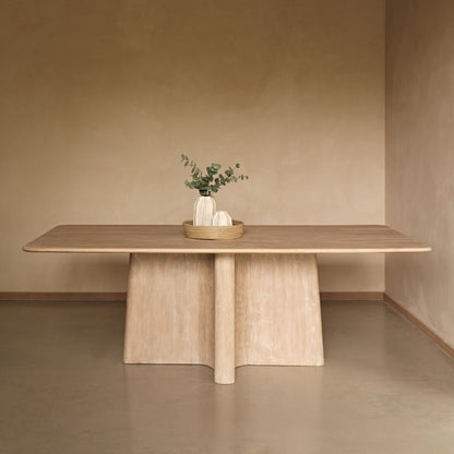 Bastian 220cm Limewash Dining Table - Laura James 