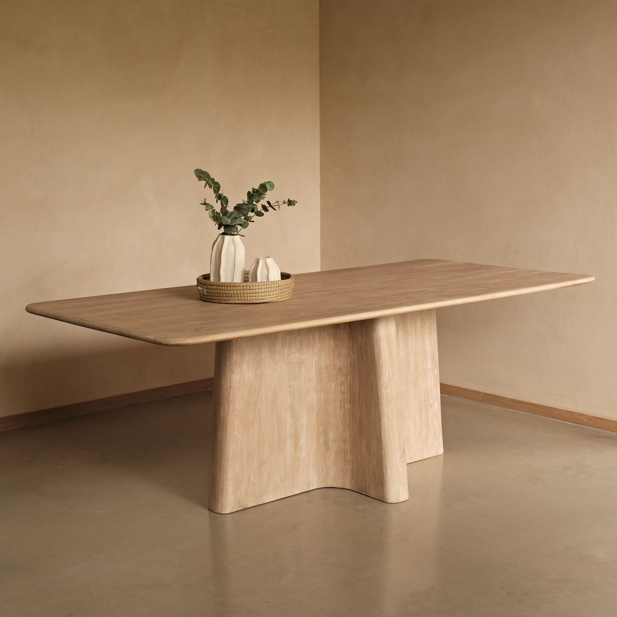 Bastian 220cm Limewash Dining Table - Laura James 