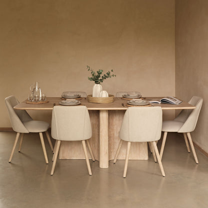 Bastian 220cm Limewash Dining Table - Laura James 