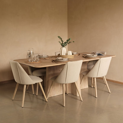 Bastian 220cm Limewash Dining Table - Laura James 