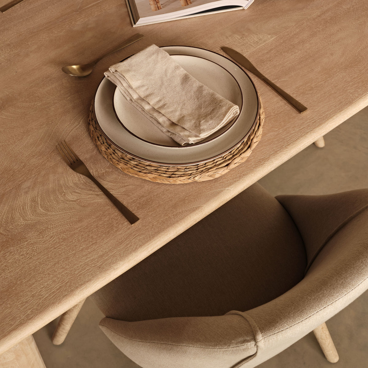 Bastian 220cm Limewash Dining Table - Laura James 