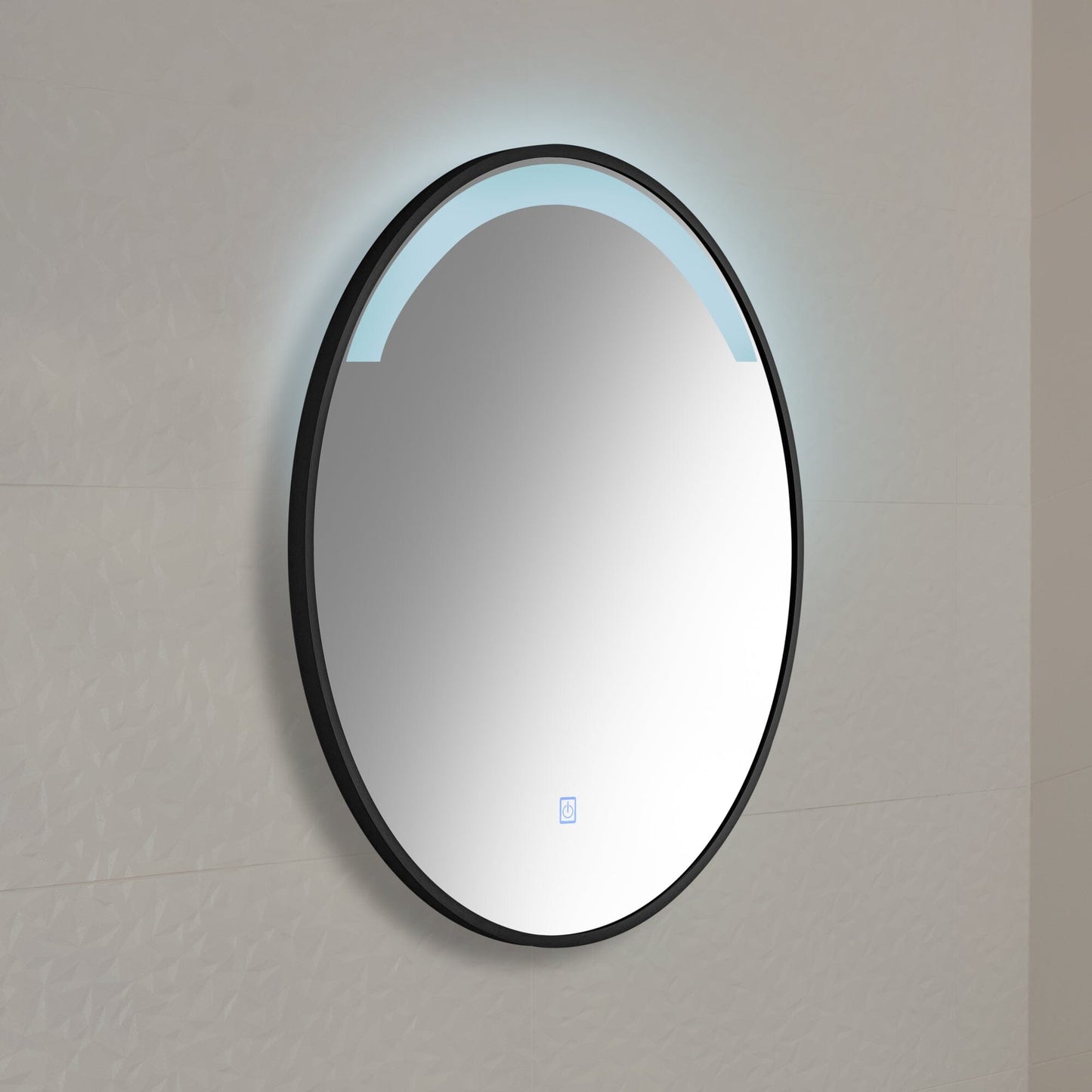 Kimbridge Black Bathroom Mirror - with LED Lights